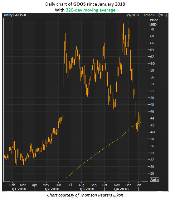 goos stock price