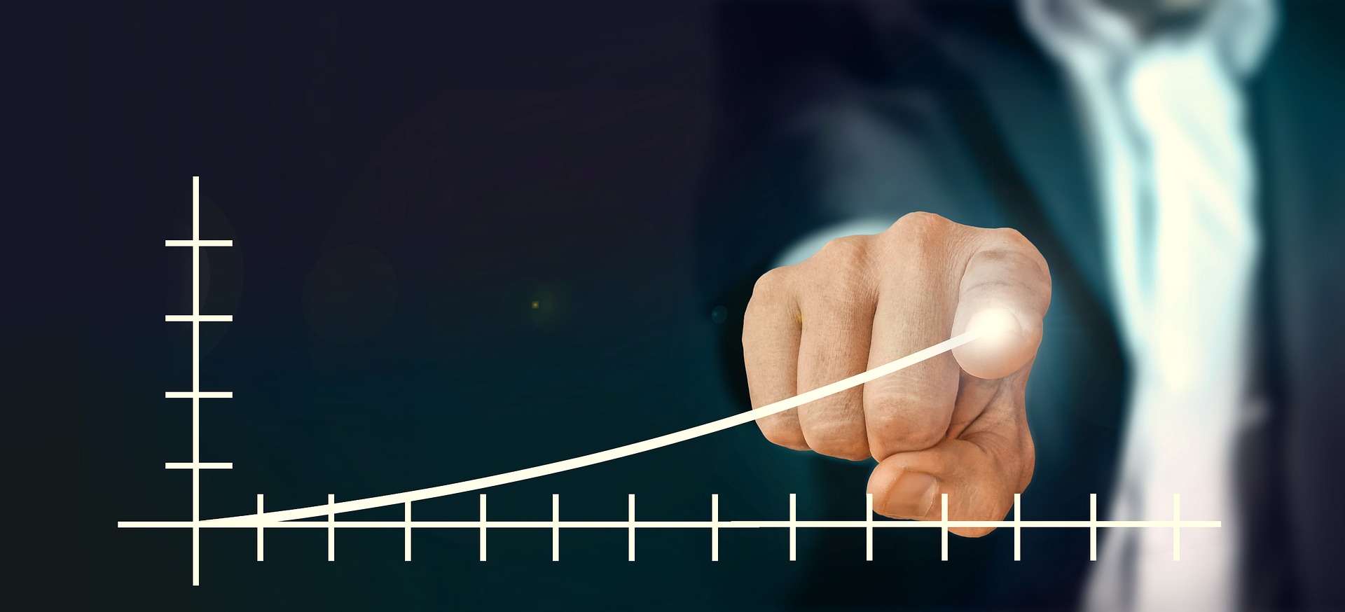 Stock Growth Chart with Businessman